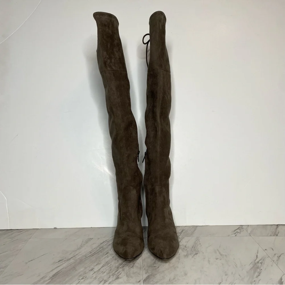 Sam Edelman Kristie Steel Grey Over the Knee Boot 6.5